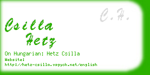 csilla hetz business card